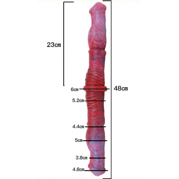 Duo Wolf dubbele dildo 48 x 5cm