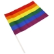 Rainbow-Flagge mit Stiel 30 x 43cm