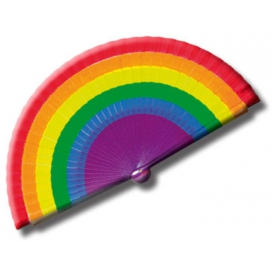 Pride Items Rainbow fan 23cm