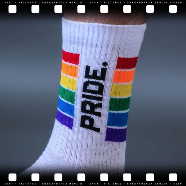 SneakFreaxx Pride white socks