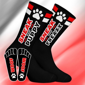 SneakFreaxx SNEAK PUPPY Calzini nero-rosso