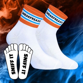 SneakFreaxx Chaussettes basses SNIFF IT SHORT Blanches