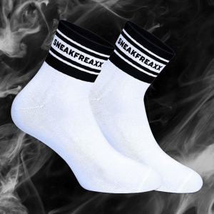 SneakFreaxx Meias Baixas BRANCO-PRETO BRANCO CURTO-PRETO