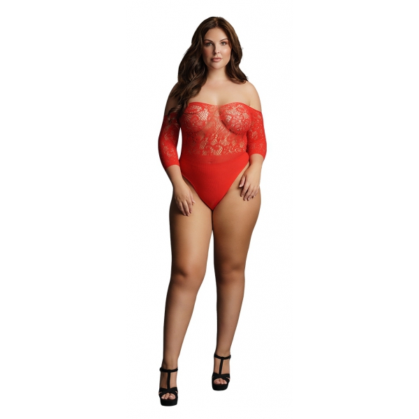 CROTCHLESS Red bodysuit