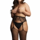 Black LACE FISHNET fishnet stockings