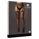 Black LACE TOP suspender belt and stockings