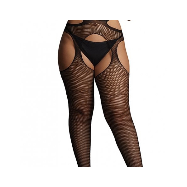 Tights Large Size STRAPPY Black