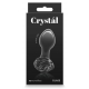 Tampa de Vidro Rosa Cristal 7 x 3,2cm Preto