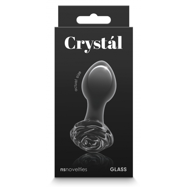 Kristal Roze Glazen Stop 7 x 3.2cm Zwart