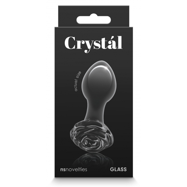 Plug en verre Crystal Rose 7 x 3.2cm Noir