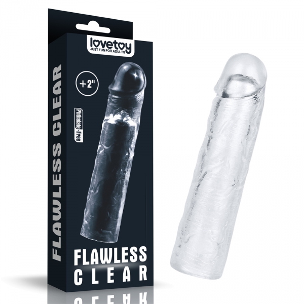 Funda para el pene Flawless 19 x 4 cm transparente