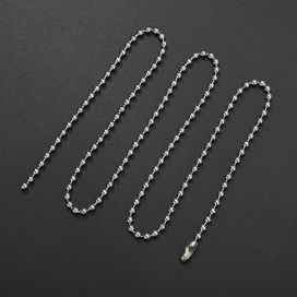 Malejewels 2.5mm Small Beads Male Trendy Necklace