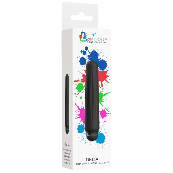 Mini vibro Delia 12cm Nero