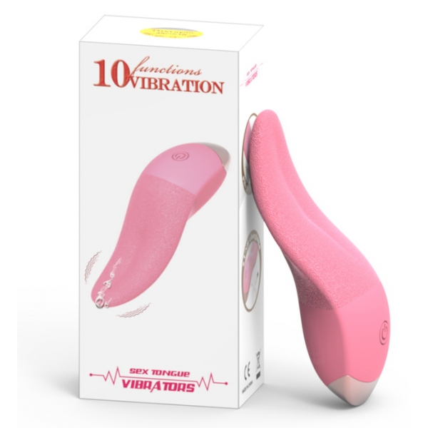 Eugton Lingua vibrante in silicone 10 vibrazioni