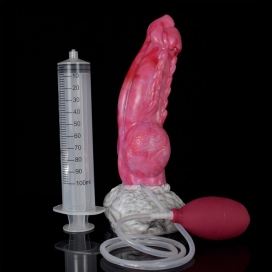 Squirting Silicone Dildo - 22 DARK PINK