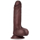 Dildo Deslizante Realista 12,5 x 3,8cm Castanho