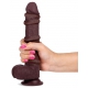 Dildo Deslizante Realístico Galo 17 x 4cm Castanho