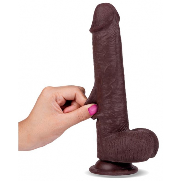 Dildo Deslizante Realístico Galo 17 x 4cm Castanho