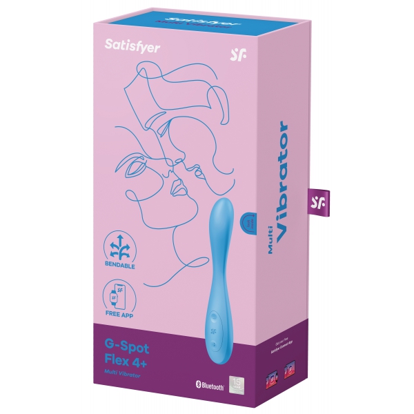 Verbundener Vibrator G-SPOT FLEX 4+ Satisfyer 20cm Blau