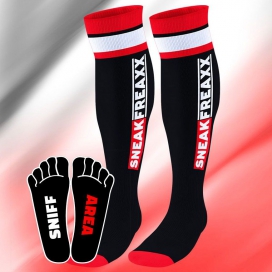 SneakFreaxx Calze alte Sneak Freaxx Nero-Rosso