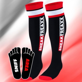 Sneak Freaxx High Sokken Zwart-Rood