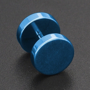 Malejewels Cavilha auricular SCREW STUD Blue