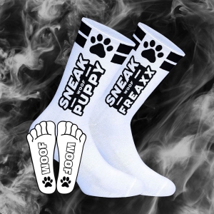 SneakFreaxx SNEAKFREAXX PUPPY Meias Brancas-Pretas