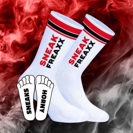 SneakFreaxx Chaussettes Socken Neon Horny Rouge