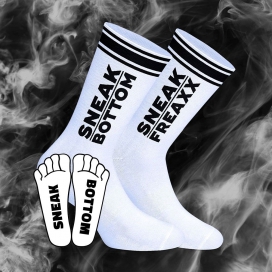 SneakFreaxx Socken Sneak Onderkant Wit-Zwart