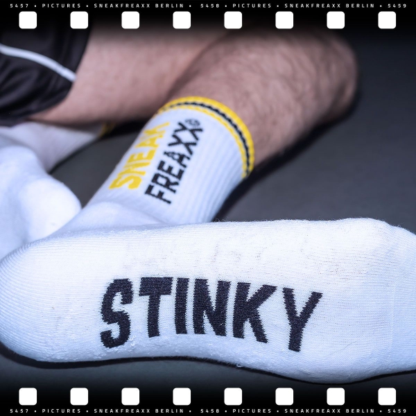 STINKY SOXX Socks White-Yellow