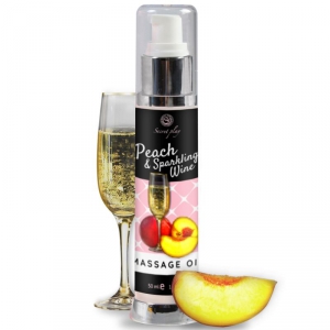 Secret Play Jogo secreto Óleo de Massagem de Vinho Espumante Pêssego 50ml