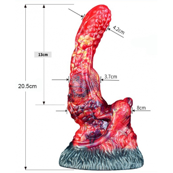 Dragon Dildo SQUAREL 14 x 5.2cm