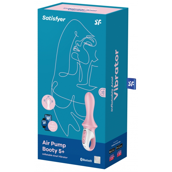 Spina vibrante gonfiabile Pompa ad aria Booty 5+ Satisfyer 10 x 5cm