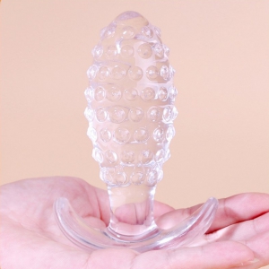ClearlyHorny Pineapple Butt Plug CLEAR XL