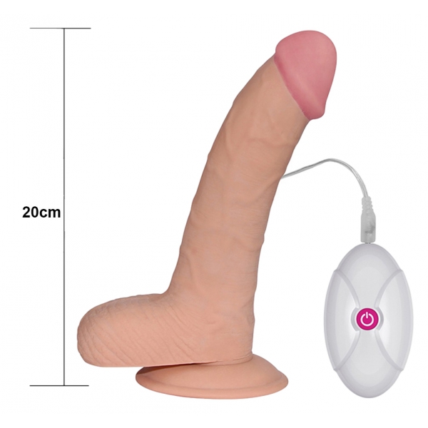 Dildo vibrante Ultra Soft 17 x 4,5 cm