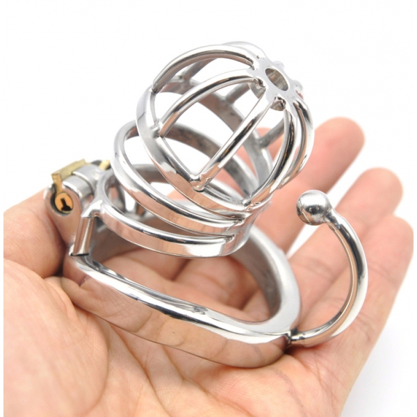 Hooky metal chastity cage 7.5 x 3.3cm