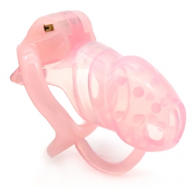 HT ? Silicone Cage Chastity Device - Barbed S PINK