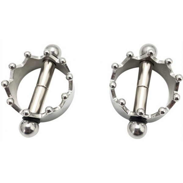 Crown Nipple Clamp Silver