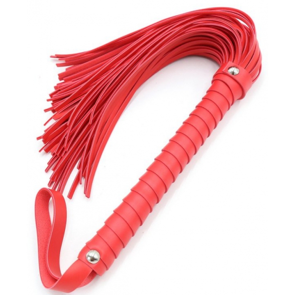 Screw Handle Spanking Flogger Rouge