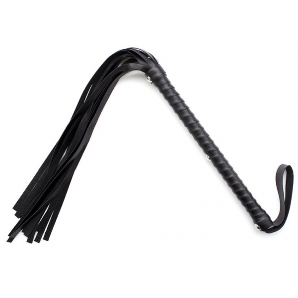 Length Fuax Leather Flogger 7 Nails Noir