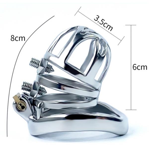 Doble Pik metal chastity cage 6.5 x 3.5cm