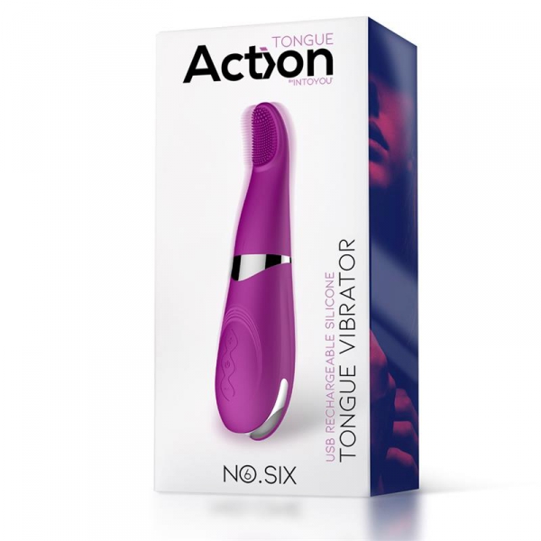 Vibrador de lengua Estimulador de clítoris 19cm Morado