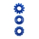 Set of 3 Soft Cockrings Gear Up Blue