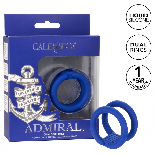 Dual Cockring Doppia gabbia per il cazzo Admiral 32 mm