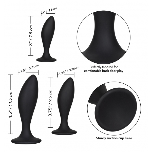 Silicone Anal Curve Kit Black