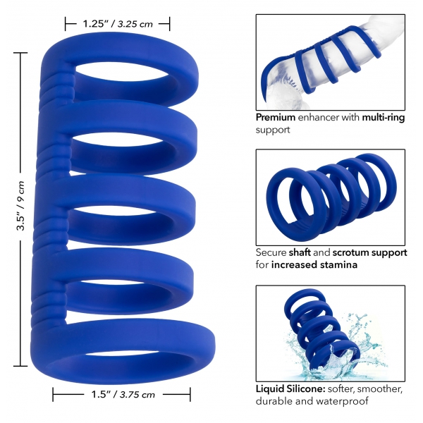 Guaina per pene 5 Cockring Xtreme Cage Admiral 9 cm