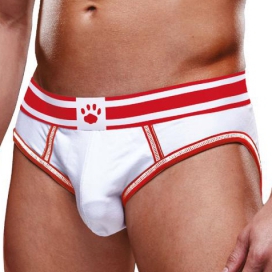 Prowler Underwear Bottomless Open Brief Prowler Weiß-Rot