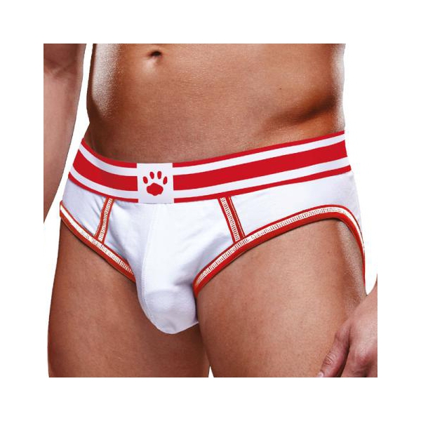 Bottomless Open Brief Prowler White-Red