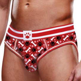 Prowler Underwear Slip aperto Bottomless Puppy Prowler rosso