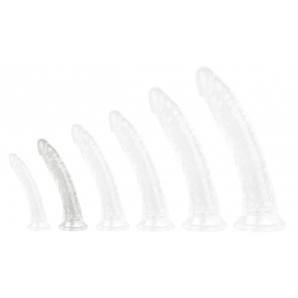 No Ball transparante dildo M 18 x 3.5cm